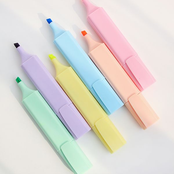 highlighters pure color highlighter brush pen macaron marker pens for drawing emphasizing liner stationery office school supplies h6020, Black;red
highlighters pure color highlighter brush pen macaron marker pens for drawing emphasizing liner stationery office school supplies h6020, Black;red
