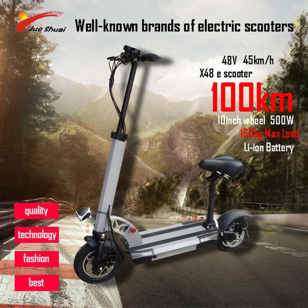 long distance 100km electric scooter 10inch motor wheel good li battery kick e scooter folding patinete 48v500w electrico
long distance 100km electric scooter 10inch motor wheel good li battery kick e scooter folding patinete 48v500w electrico