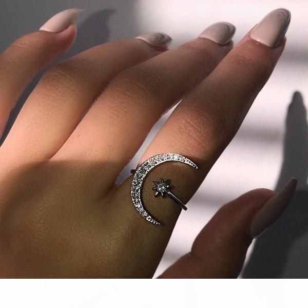 new crescent moon and moon ring european and american plated 18k stars moon opening exaggerated ring designer jewelry men rings, Silver
new crescent moon and moon ring european and american plated 18k stars moon opening exaggerated ring designer jewelry men rings, Silver