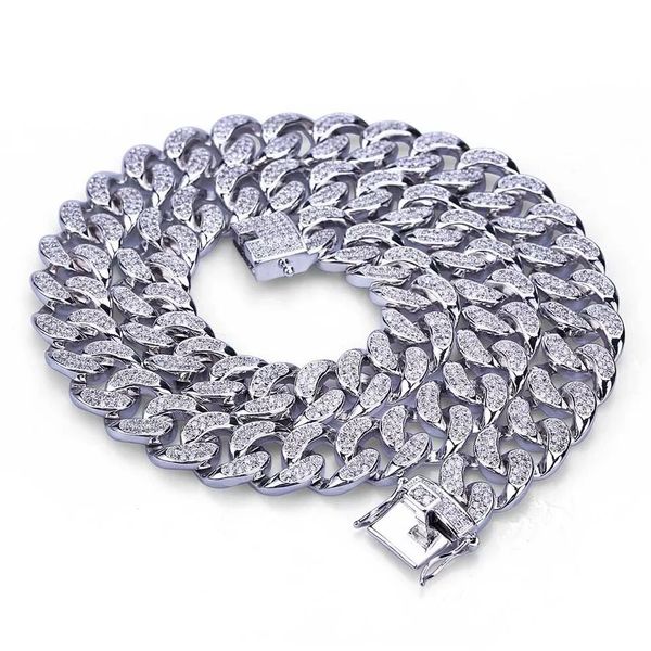 hip hop cuban chain,auniquestyle hiphop men necklace chain iced out miami curb cuban white gold-color paved clear rhinestones luxury jewelry, Silver
hip hop cuban chain,auniquestyle hiphop men necklace chain iced out miami curb cuban white gold-color paved clear rhinestones luxury jewelry, Silver