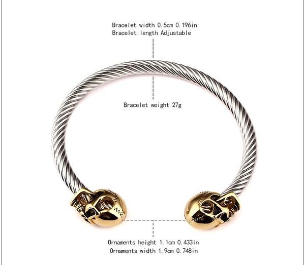 hip-hop charm gold skull man bracelet stainless steel fashion nightclub party dj speaker stretch cuff002, Golden;silver
hip-hop charm gold skull man bracelet stainless steel fashion nightclub party dj speaker stretch cuff002, Golden;silver