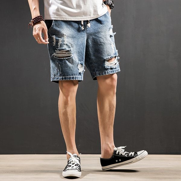 men's cotton elastic waist denim shorts summer hole large size shorts men's loose casual denim size -5xl, Blue
men's cotton elastic waist denim shorts summer hole large size shorts men's loose casual denim size -5xl, Blue