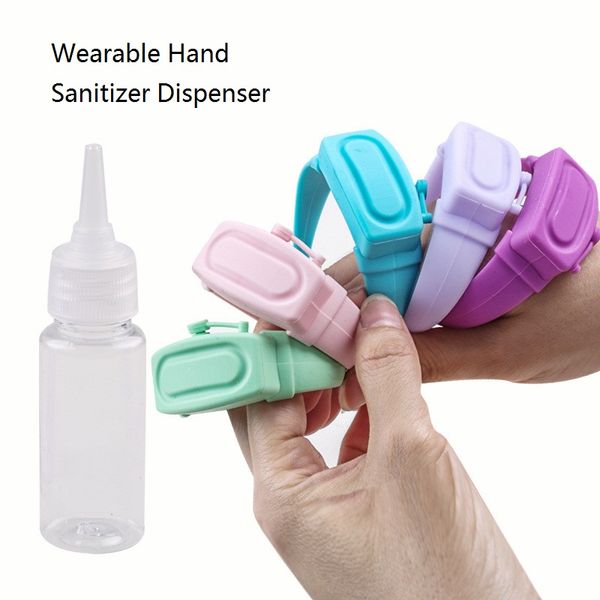 wearable hand sanitizer dispenser silicone refillable wrist strap reusable portable empty dispenser bracelet with refill bottle
wearable hand sanitizer dispenser silicone refillable wrist strap reusable portable empty dispenser bracelet with refill bottle