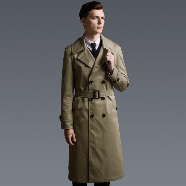 british style men double breasted long trench plus size spring autumn casual windbreaker slim khaki waterproof classic trench, Tan;black
british style men double breasted long trench plus size spring autumn casual windbreaker slim khaki waterproof classic trench, Tan;black