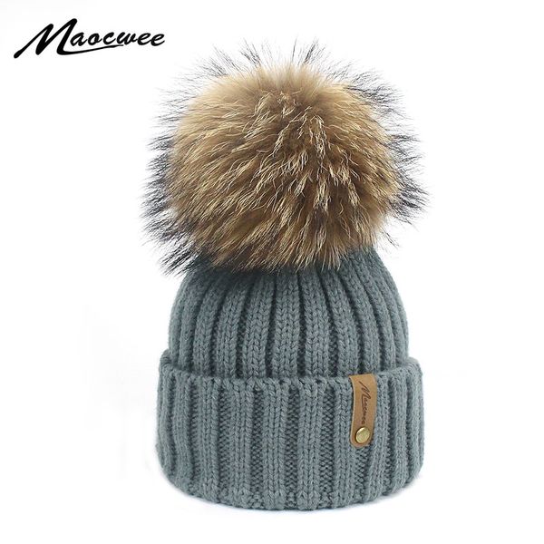 children knit beanie hat with real fur pom pom winter thick hat boy girl warm skullies beanies kids baby soft cap for kids, Blue;gray
children knit beanie hat with real fur pom pom winter thick hat boy girl warm skullies beanies kids baby soft cap for kids, Blue;gray