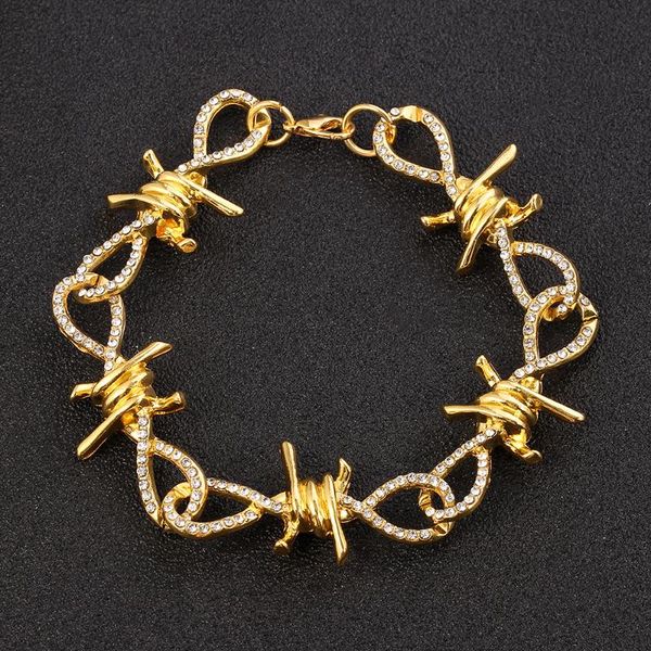 Hip-hop Barb Thorns Crystal Bracelet Luxury Metal Trendy Cool Jewelry For Man Women Motorcycle Chain Pub Party Accessories
Hip-hop Barb Thorns Crystal Bracelet Luxury Metal Trendy Cool Jewelry For Man Women Motorcycle Chain Pub Party Accessories