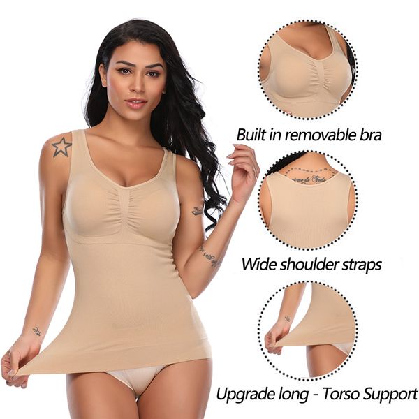 womens tank wide strap camisole with built in padded bra vest shelf bra casual camisole sleeveless for daily weari, White
womens tank wide strap camisole with built in padded bra vest shelf bra casual camisole sleeveless for daily weari, White