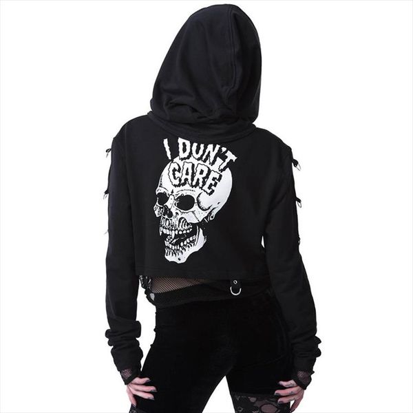 female streetwear hooded women sweatshirts cropped hoodies gothic skull printed black loose short hoodies mesh patchwork
female streetwear hooded women sweatshirts cropped hoodies gothic skull printed black loose short hoodies mesh patchwork