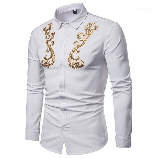 shirts vintage gold sequins long sleeve shirts fashion mens single breasted spring shirts designer mens casual, White;black
shirts vintage gold sequins long sleeve shirts fashion mens single breasted spring shirts designer mens casual, White;black