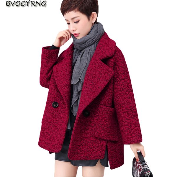 women's wool & blends cloak woolen coat female autumn winter parka medium length loose large size clothing women fashion casual jacket, Black
women's wool & blends cloak woolen coat female autumn winter parka medium length loose large size clothing women fashion casual jacket, Black
