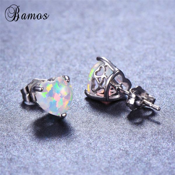 bamos love heart earrings cute blue/white fire opal stud earrings silver color for women girls piercing jewelry, Golden;silver
bamos love heart earrings cute blue/white fire opal stud earrings silver color for women girls piercing jewelry, Golden;silver