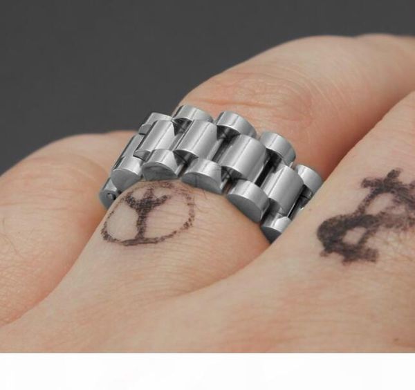 rings stainless steel golden link ring hiphop mens watchband style president star crown with logo star ring, Silver
rings stainless steel golden link ring hiphop mens watchband style president star crown with logo star ring, Silver