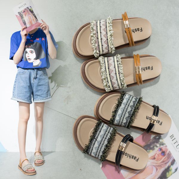 women casual beach slippers women's summer thick soled slipper lady style daily woman's shoes fairy style two-wear drag shoes, Black
women casual beach slippers women's summer thick soled slipper lady style daily woman's shoes fairy style two-wear drag shoes, Black