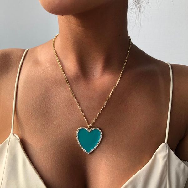 lalynnly fashion big heart rhinestone pendant chokers necklaces blue color necklace chains for women girls accessories n7544, Silver
lalynnly fashion big heart rhinestone pendant chokers necklaces blue color necklace chains for women girls accessories n7544, Silver