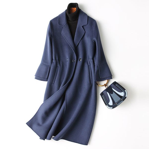 women's wool & blends 100% coat women 2021 autumn winter female jacket long cashmere coats manteau femme hiver 37111 wyq1197, Black
women's wool & blends 100% coat women 2021 autumn winter female jacket long cashmere coats manteau femme hiver 37111 wyq1197, Black