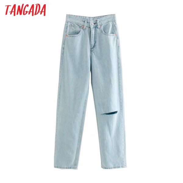 tangada 2020 fashion women high waist ripped jeans pants long trousers pockets zipper female denim pants 4m237, Blue
tangada 2020 fashion women high waist ripped jeans pants long trousers pockets zipper female denim pants 4m237, Blue