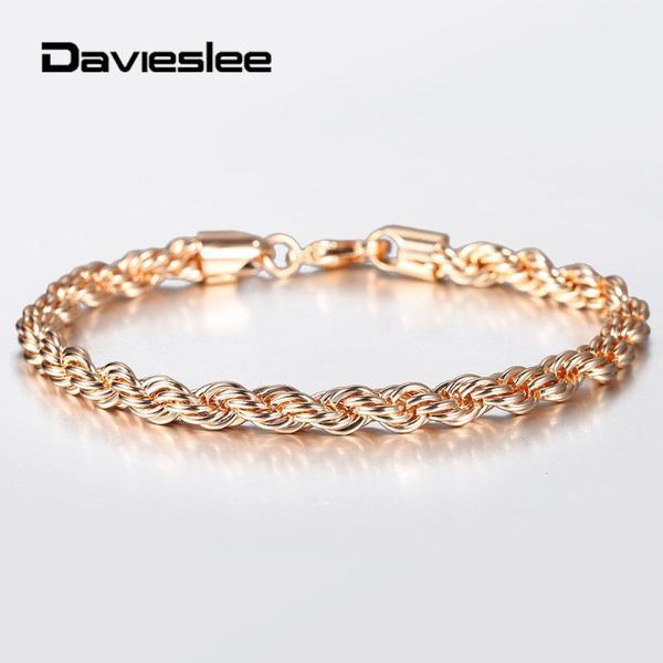 5/6mm 585 rose gold twisted rope link chain bracelet for women men party wedding fashion jewelry female accessories 20cm dcb47, Black
5/6mm 585 rose gold twisted rope link chain bracelet for women men party wedding fashion jewelry female accessories 20cm dcb47, Black