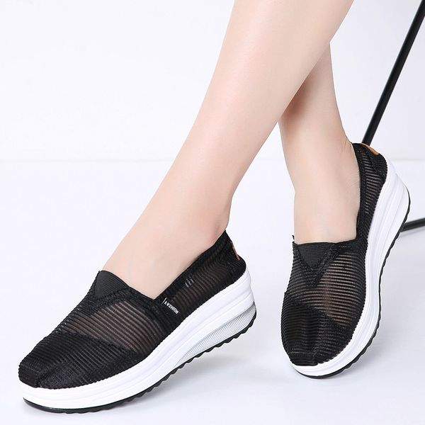 2020 summer women platform shoes mesh flat platform wedge ladies slip on flats creepers loafers woman sneakers shoes, Black
2020 summer women platform shoes mesh flat platform wedge ladies slip on flats creepers loafers woman sneakers shoes, Black