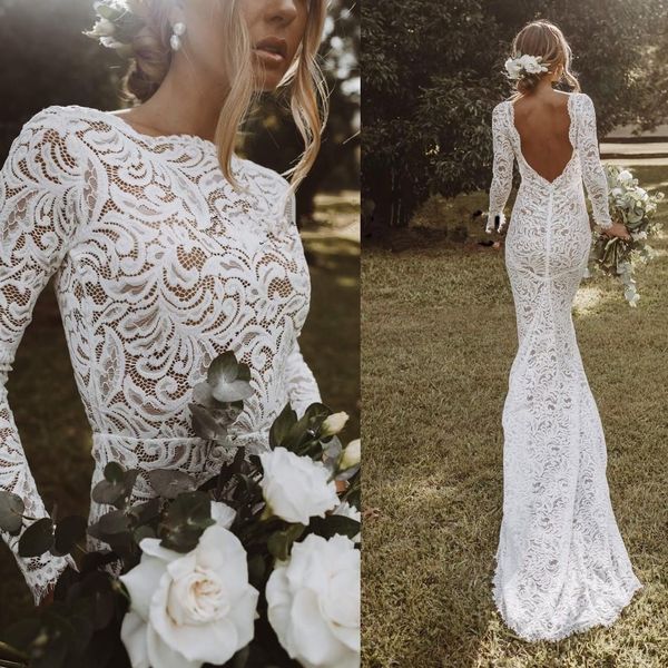 backless lace mermaid wedding dresses 2021 long sleeves country style bridal gowns custom made bohemian robes de mariée, White
backless lace mermaid wedding dresses 2021 long sleeves country style bridal gowns custom made bohemian robes de mariée, White