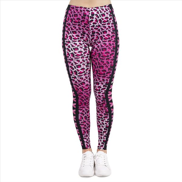 women legging pink leopard printing leggins slim high elasticity legins popular fitness leggings female pants, Black
women legging pink leopard printing leggins slim high elasticity legins popular fitness leggings female pants, Black