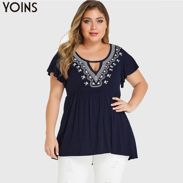 yoins bohemian cut out tribal print ruffle sleeve blouse 2020 summer women elegant pleated round neck shirt plus size blusa, White
yoins bohemian cut out tribal print ruffle sleeve blouse 2020 summer women elegant pleated round neck shirt plus size blusa, White