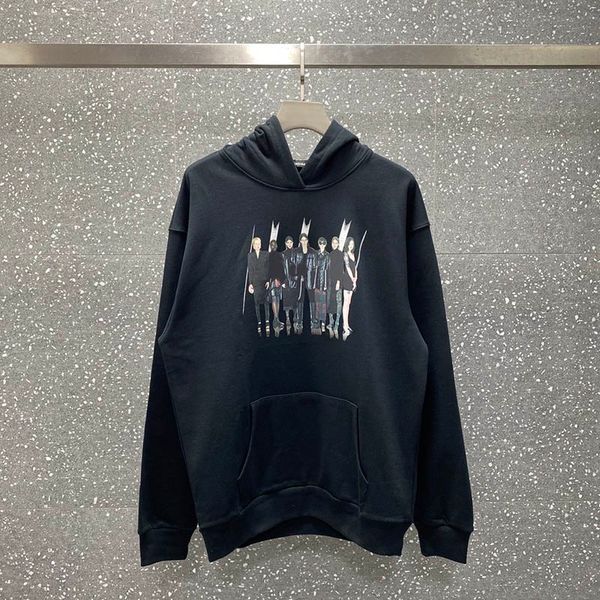 20ss band model p printed hoodies fashion pullover hooded sweatshirt men women high street hoodies size xs, Black 
20ss band model p printed hoodies fashion pullover hooded sweatshirt men women high street hoodies size xs, Black