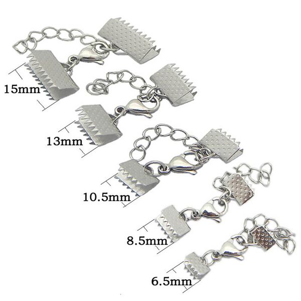 stainless steel fastener flat rope end crimp with lobster clasps tail connector for bracelet rope making jewelry diy accessories
stainless steel fastener flat rope end crimp with lobster clasps tail connector for bracelet rope making jewelry diy accessories