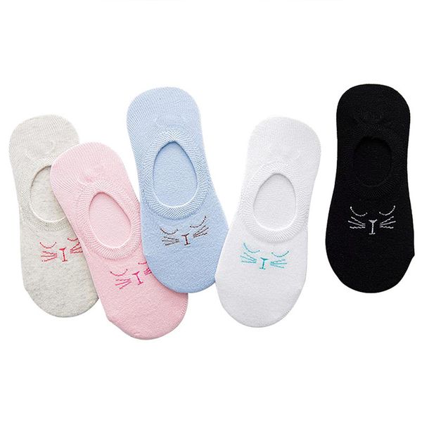 women cotton anti-skid invisible liner socks cute cat elastic comfy boat socks, Black
women cotton anti-skid invisible liner socks cute cat elastic comfy boat socks, Black
