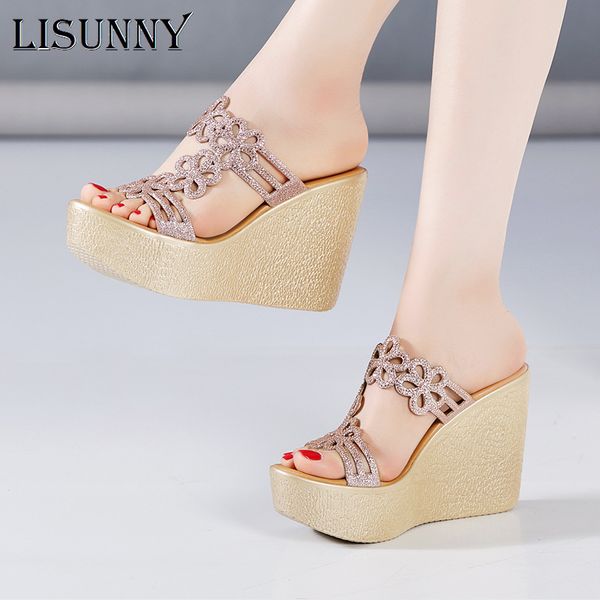 lisunny open toe rhinestone slippers women non-slip shoes summer 2020 high heels wedges slippers ladies slides plus size 33-41, Black
lisunny open toe rhinestone slippers women non-slip shoes summer 2020 high heels wedges slippers ladies slides plus size 33-41, Black