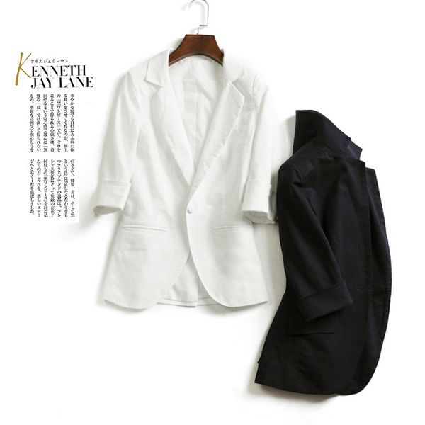 designerzoj quality japanese three-quarter sleeve linen suit women 2020 autumn women's cotton and jacket, White;black
designerzoj quality japanese three-quarter sleeve linen suit women 2020 autumn women's cotton and jacket, White;black