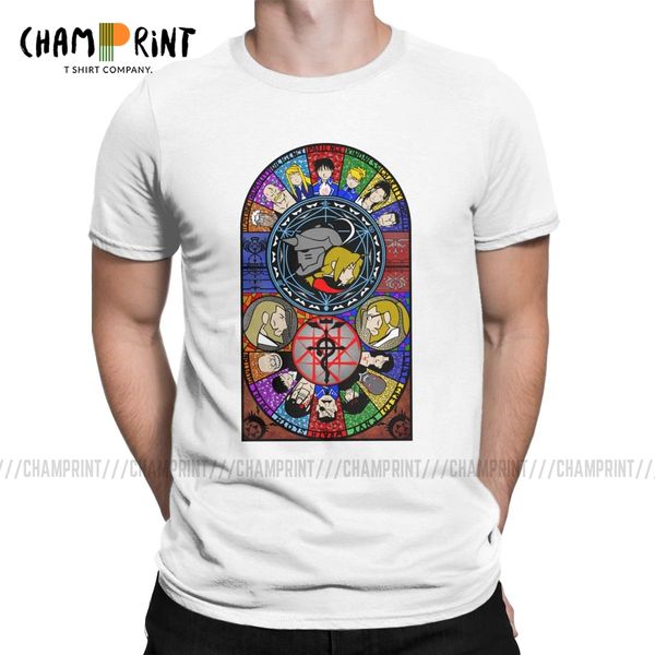 fullmetal alchemist stained glass men t shirts brotherhood pride anime elric edward funny tee shirt round neck t-shirt classic
fullmetal alchemist stained glass men t shirts brotherhood pride anime elric edward funny tee shirt round neck t-shirt classic
