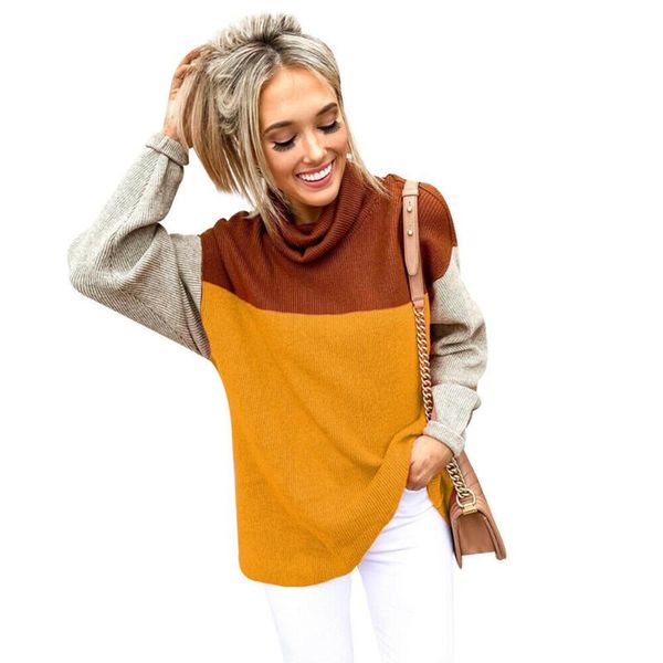ladies baggy outfits splice women knitted pullover sweater winter warm soft long sleeve slim fit casual daily turtle neck, White;black
ladies baggy outfits splice women knitted pullover sweater winter warm soft long sleeve slim fit casual daily turtle neck, White;black