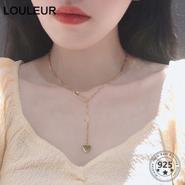 louleur real 925 sterling silver heart necklace western style elegant gold chain pin necklace for women luxury fine jewellery
louleur real 925 sterling silver heart necklace western style elegant gold chain pin necklace for women luxury fine jewellery