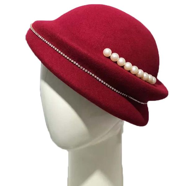 stingy brim hats 2021 black wool hat womens beret autumn winter fedora pearl elegant cloche felt female dress vintage capsm90, Blue;gray
stingy brim hats 2021 black wool hat womens beret autumn winter fedora pearl elegant cloche felt female dress vintage capsm90, Blue;gray