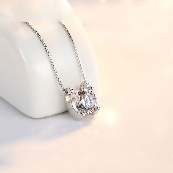 30 new 3d simple small inlay zircon geometric pendant necklace mini fashion crystal angel eye love necklace lucky ladies jewelry, Silver
30 new 3d simple small inlay zircon geometric pendant necklace mini fashion crystal angel eye love necklace lucky ladies jewelry, Silver