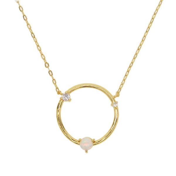 fashion simple dainty opal stones circle round karma necklace clavicle chain minimalist statement circle pendants necklaces, Silver
fashion simple dainty opal stones circle round karma necklace clavicle chain minimalist statement circle pendants necklaces, Silver