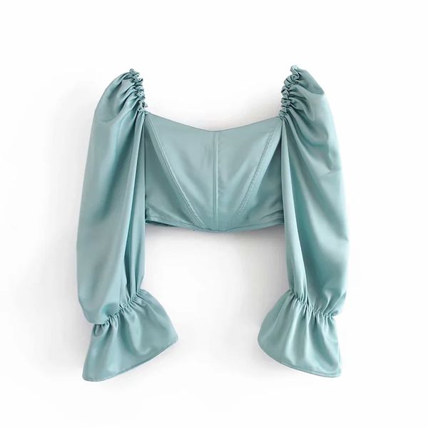 2020 square women's blouses shirts summer designer long sleeve green new women's clothes peng peng sleeve corset short style jacke, White
2020 square women's blouses shirts summer designer long sleeve green new women's clothes peng peng sleeve corset short style jacke, White