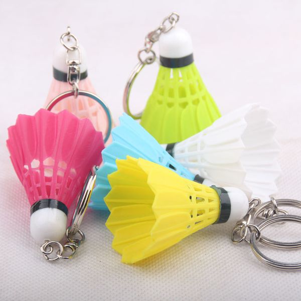 alloy plastic key chain metal accessories almost real badminton multiple mix colors sports keyring keychain, Silver 
alloy plastic key chain metal accessories almost real badminton multiple mix colors sports keyring keychain, Silver