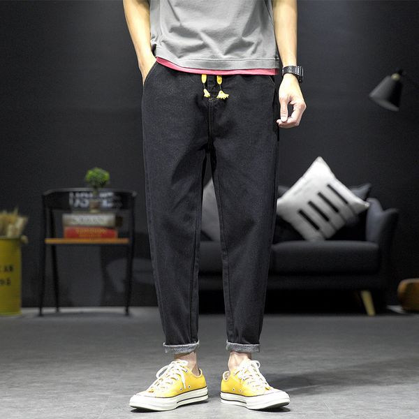 men's jeans streetwear jogger black loose fit elastic band cargo pants harem trousers hip hop casual men, Blue
men's jeans streetwear jogger black loose fit elastic band cargo pants harem trousers hip hop casual men, Blue
