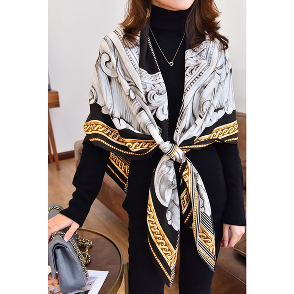 baroque style 100% silk shawl wraps scarf for women fashion accessories 130*130cm yi50, Blue;gray
baroque style 100% silk shawl wraps scarf for women fashion accessories 130*130cm yi50, Blue;gray