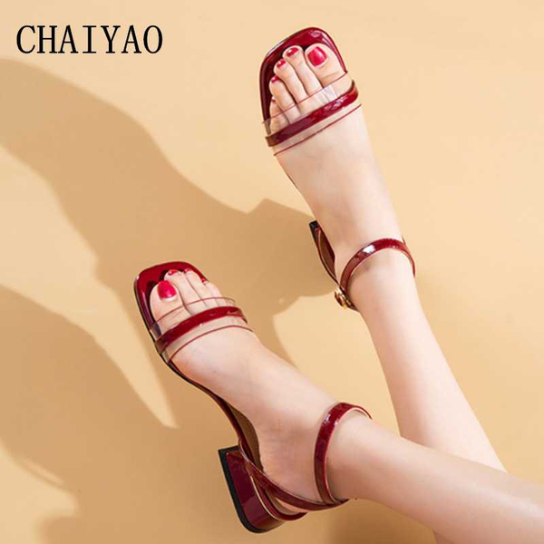 high heel women's sandals fashion square head open toe soft ladies shoes pu leather buckle strap thick heel women's sandals, Black
high heel women's sandals fashion square head open toe soft ladies shoes pu leather buckle strap thick heel women's sandals, Black
