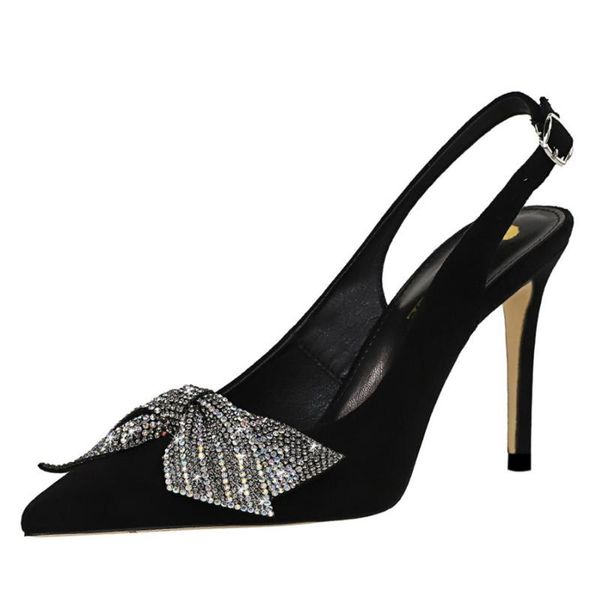 dress shoes women banquet high heels suede pumps after hollowed out rhinestone bow wedding party fashion for lady, Black
dress shoes women banquet high heels suede pumps after hollowed out rhinestone bow wedding party fashion for lady, Black