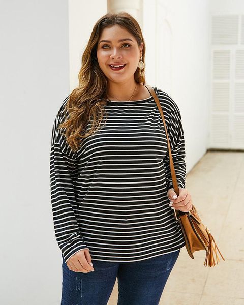 print long sleeve t shirts womens autumn crew neck casual clothing womens designer t shirt cotton striped, White
print long sleeve t shirts womens autumn crew neck casual clothing womens designer t shirt cotton striped, White