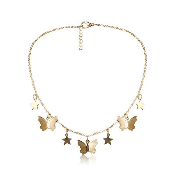 2020 fashion female chocker link jewelry bohemian cute butterfly star choker necklace for women gold/silver color clavicle
2020 fashion female chocker link jewelry bohemian cute butterfly star choker necklace for women gold/silver color clavicle