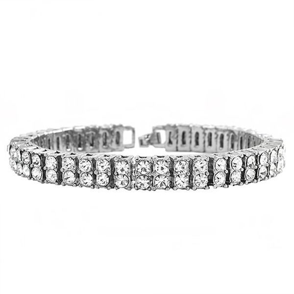 Hip Hop Bracelet Gold Palted Bling Bling 2 Row Iced Out Cz Bracelet Top Fashion Mens Jewelry
Hip Hop Bracelet Gold Palted Bling Bling 2 Row Iced Out Cz Bracelet Top Fashion Mens Jewelry