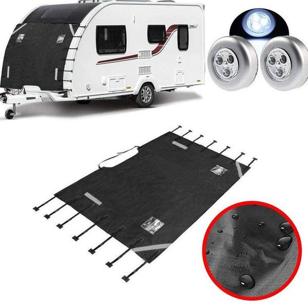 universal auto caravan front towing cover protector with 2 led light shield dustproof 220x175cm
universal auto caravan front towing cover protector with 2 led light shield dustproof 220x175cm