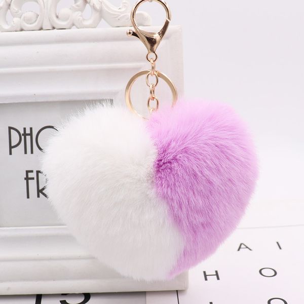 key chains fluffy heart keychains women's pom poms faux rex rabbit fur key chains girl bag hang car key ring, Silver
key chains fluffy heart keychains women's pom poms faux rex rabbit fur key chains girl bag hang car key ring, Silver