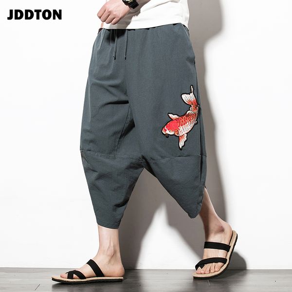 men's pants jddton summer linen harem squid embroidery fashion low gear baggy casual loose drawstring trousers je015, Black
men's pants jddton summer linen harem squid embroidery fashion low gear baggy casual loose drawstring trousers je015, Black