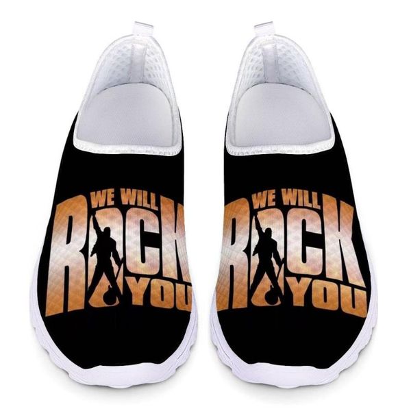 new we will rock you women sneakers slip on light mesh shoes summer breathable flats shoes rock roll zapatos planos, Black 
new we will rock you women sneakers slip on light mesh shoes summer breathable flats shoes rock roll zapatos planos, Black