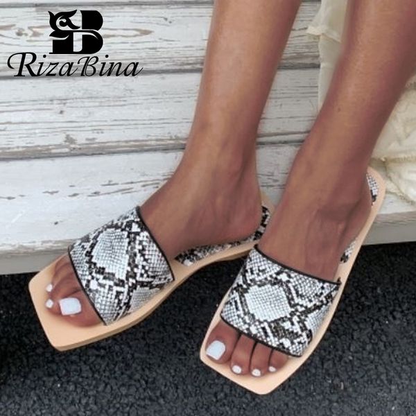 rizabina women sandals shoes open toe flat heel slippers snakeskin slip on casual shoes female footwear stylish size 35-39, Black
rizabina women sandals shoes open toe flat heel slippers snakeskin slip on casual shoes female footwear stylish size 35-39, Black